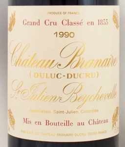 1990年シャトー ブラネール デュクリュ CHATEAU BRANAIRE DUCRU