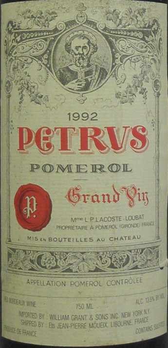 1992年 シャトー ペトリュス CHATEAU PETRUS の販売[ヴィンテージ ...