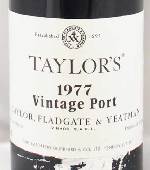 1977年 テイラー ヴィンテージ ポート テイラー社TAYLOR VINTAGE PORT