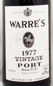 1977年 ワレ ヴィンテージ ポート ワレ社WARRE VINTAGE PORT WARRE