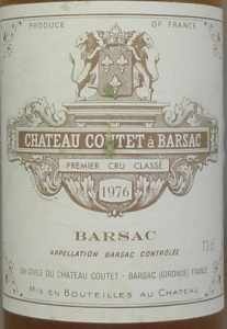 1976年シャトー クーテ CHATEAU COUTET