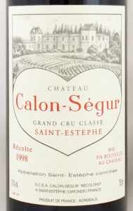 1998年 シャトー カロン セギュール CHATEAU CALON SEGUR の販売