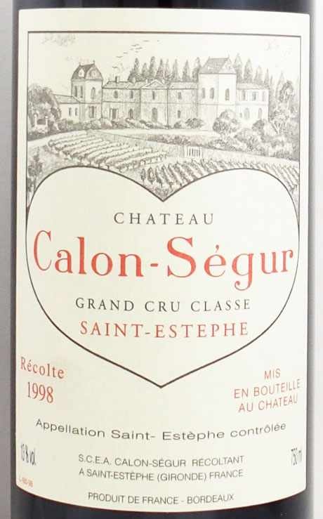 1998年 シャトー カロン セギュール CHATEAU CALON SEGUR の販売 