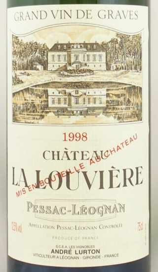 1998年 シャトー ラ ルーヴィエール ブラン CHATEAU LA LOUVIERE BLANC の販売[ヴィンテージワイン ショップのNengou-wine.com]