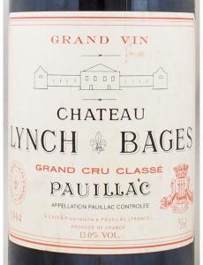 Chateau Lynch Bages/シャトー・ランシュ・バージュ1994 送料無料】1994年 シャトー ランシュ バージュ CHATEAU LYNCH BAGES