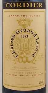 1983年 シャトー グリュオ ラローズ CHATEAU GRUAUD LAROSE の販売