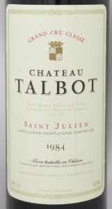 シャトー・タルボ Chateau Talbot　1984 赤ワイン
