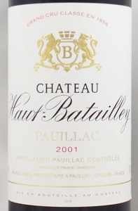 2001年シャトー オー バタイィ CHATEAU HAUT BATAILLEY