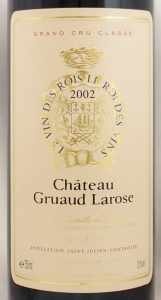 2002年 シャトー グリュオ ラローズ CHATEAU GRUAUD LAROSE の販売