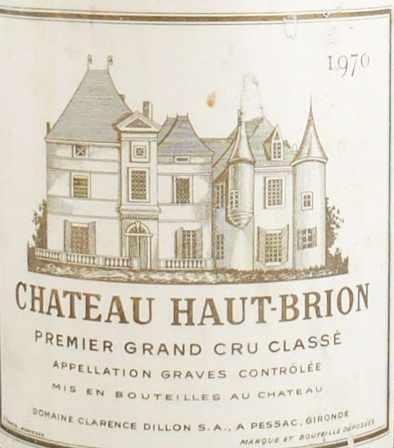 1970年 シャトー オー ブリオン CHATEAU HAUT BRION の販売