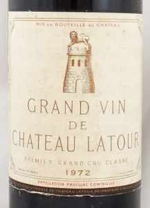 1972年 シャトー ラトゥール CHATEAU LATOUR の販売 1972年 シャトー ラトゥール CHATEAU LATOUR の販売