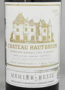 1958年 シャトー オー ブリオン CHATEAU HAUT BRION の販売