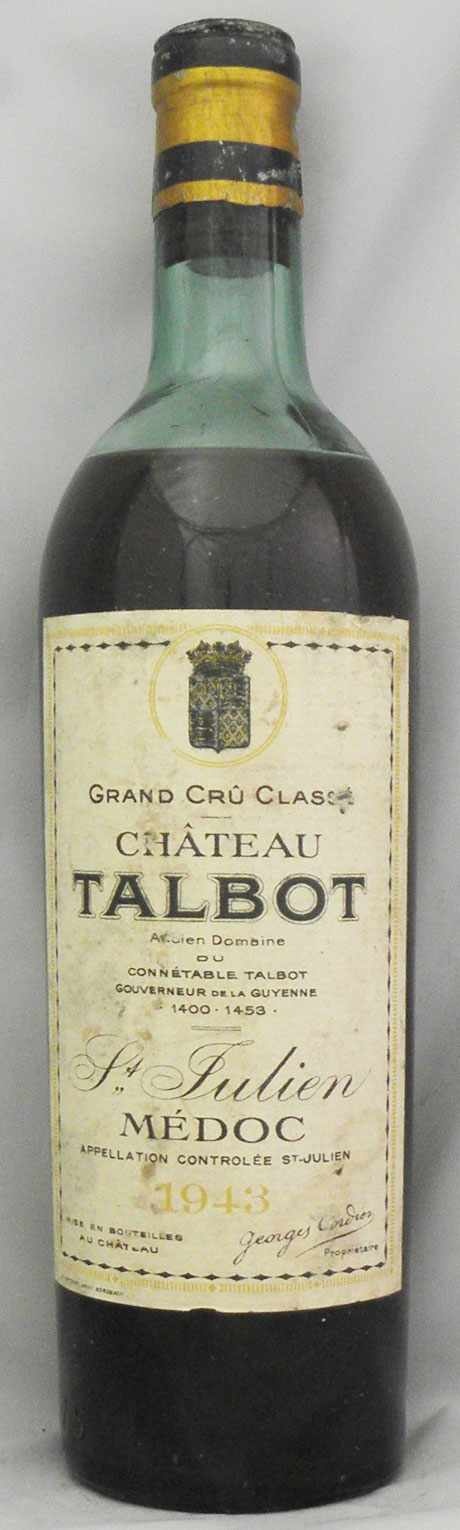 1943年 シャトー タルボ CHATEAU TALBOT の販売[ヴィンテージワイン