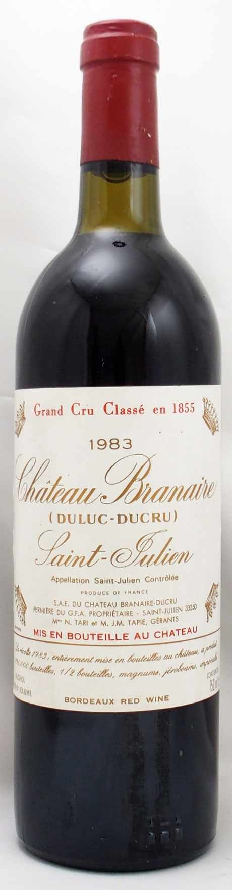 1983年 シャトー ブラネール デュクリュ CHATEAU BRANAIRE DUCRU の