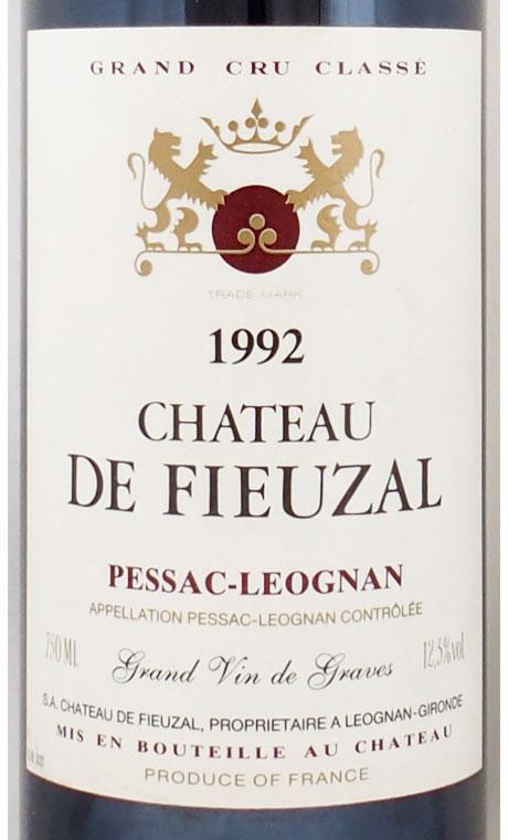 1992年 シャトー ド フューザル CHATEAU DE FIEUZAL