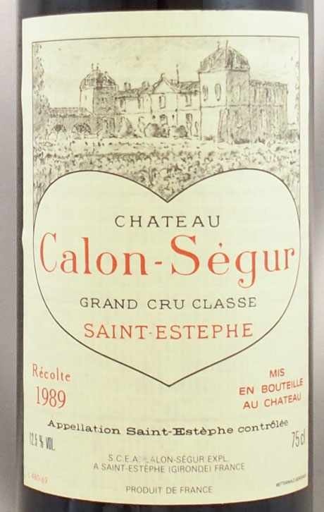 1989年 シャトー カロン セギュール CHATEAU CALON SEGUR の販売