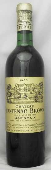 1966年 シャトー カントナック ブラウン CHATEAU CANTENAC BROWN の