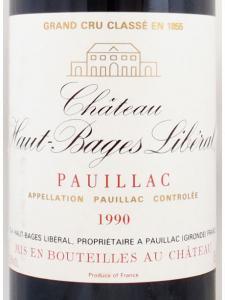 1990年 シャトー オー バージュ リベラル CHATEAU HAUT BAGES LIBERAL