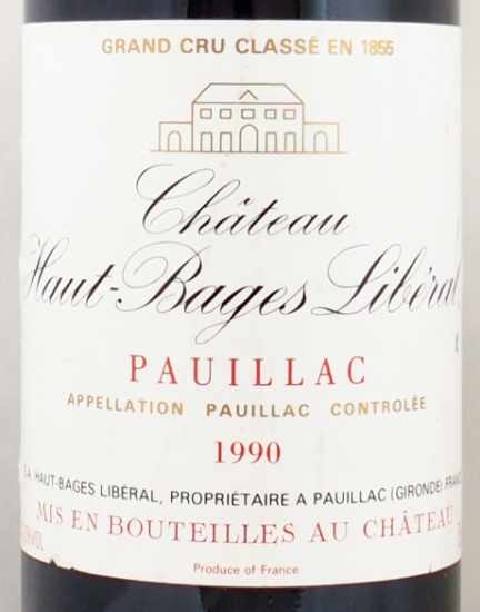 1990年 シャトー オー バージュ リベラル CHATEAU HAUT BAGES LIBERAL