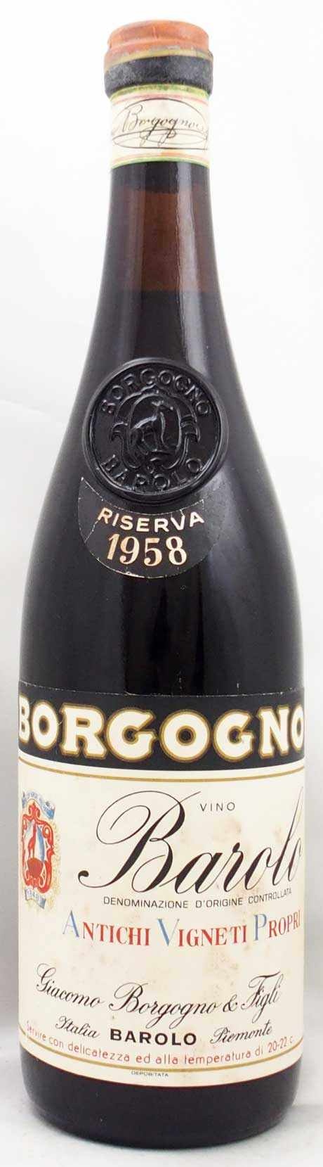 クール便] ボルゴーニョ バローロ リゼルヴァ 1978 赤ワイン ネッビオーロ イタリア 750ml オールドヴィンテージ 蔵出し 赤ワイン