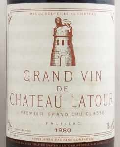 1980年 シャトー ラトゥール CHATEAU LATOUR の販売[ヴィンテージ