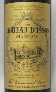 1981年 シャトー ディッサン CHATEAU D'ISSAN の販売[ヴィンテージ