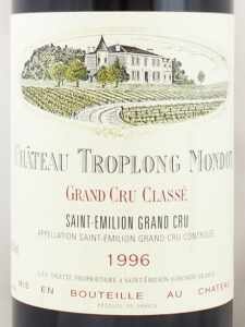 1996年 シャトー トロロン モンド CHATEAU TROPLONG MONDOT の販売