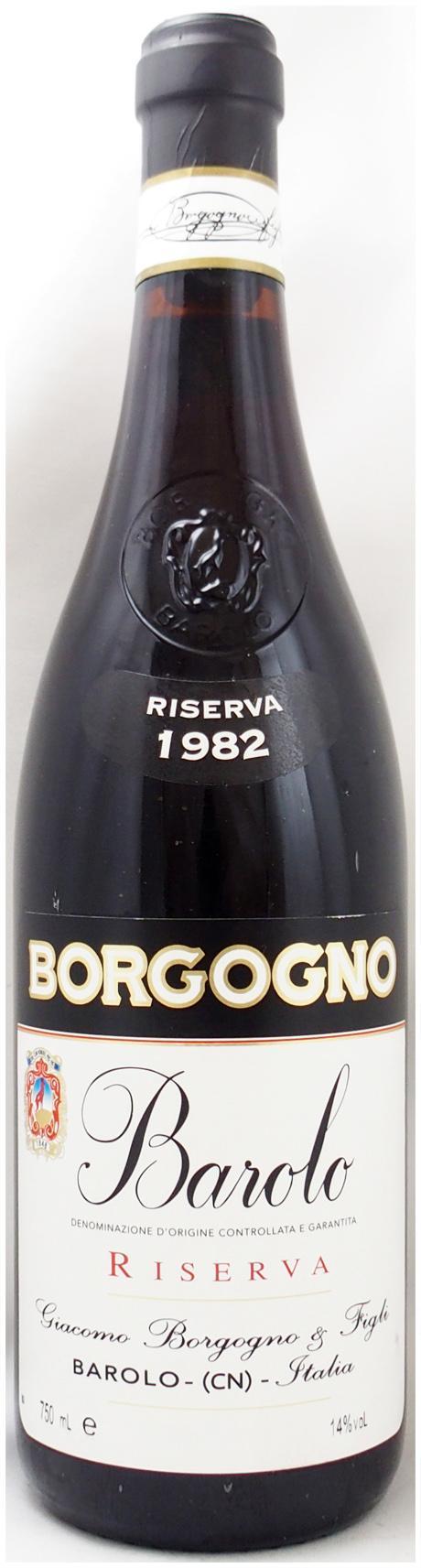 送料無料】1982年 バローロ リゼルヴァ ジャコモ・ボロゴーニョ社