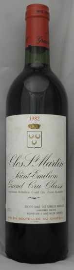 1982年 シャトー クロ サンマルタン CHATEAU CLOS ST MARTIN の販売