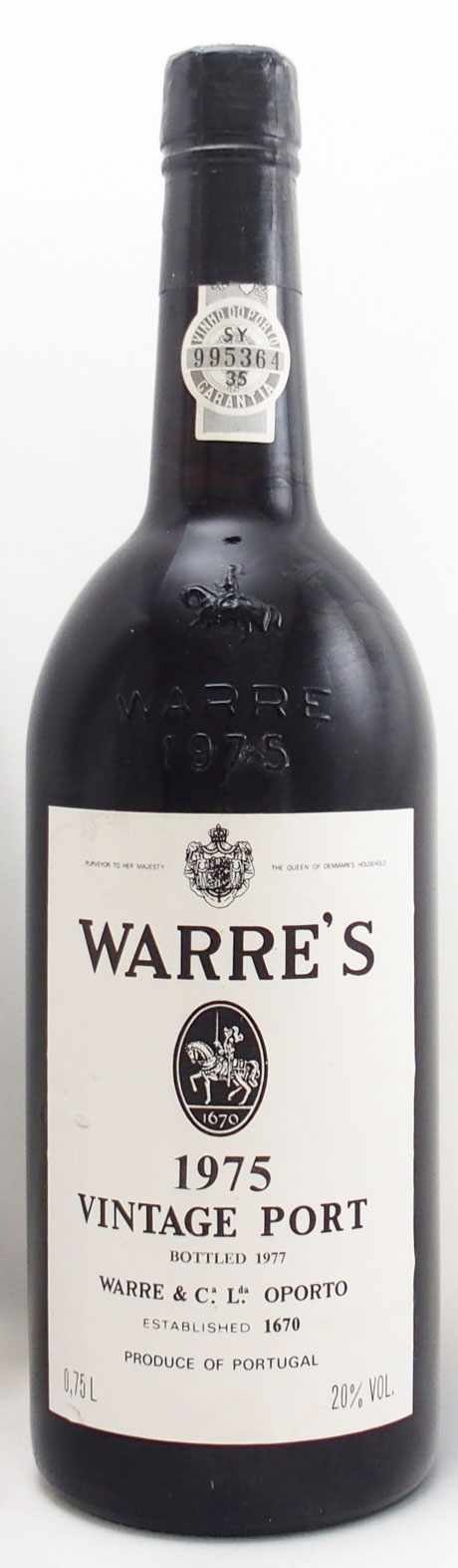 1975年 ワレ ヴィンテージ ポート ワレ社WARRE VINTAGE PORT WARREの