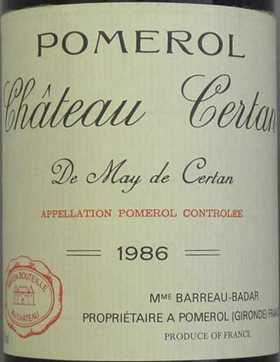 シャトー セルタン ド メイの在庫一覧 CHATEAU CERTAN DE MAY｜年号