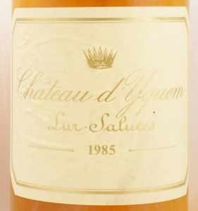 1985年シャトー ディケム CHATEAU YQUEM