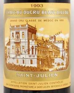 1993年 シャトー デュクリュ ボーカイユ CHATEAU DUCRU BEAUCAILLOU の