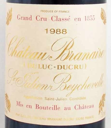 1988年 シャトー ブラネール デュクリュ CHATEAU BRANAIRE DUCRU