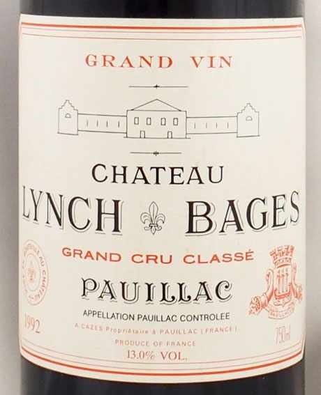 1992年 シャトー ランシュ バージュ CHATEAU LYNCH BAGES の販売 