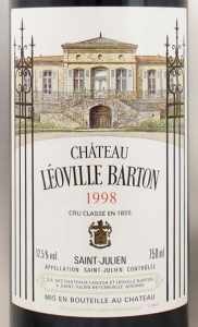 1998年 シャトー レオヴィル バルトン CHATEAU LEOVILLE BARTON の販売