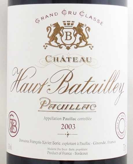 シャトー オー バタイィの在庫一覧 CHATEAU HAUT BATAILLEY｜年号