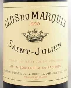 1990年 クロ デュ マルキ CLOS DU MARQUIS の販売[ヴィンテージワイン
