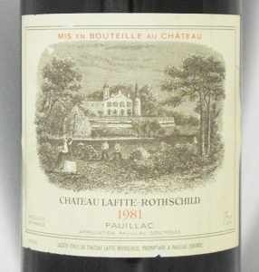 1981年 シャトー ラフィット ロートシルト CHATEAU LAFITE ROTHSCHILD