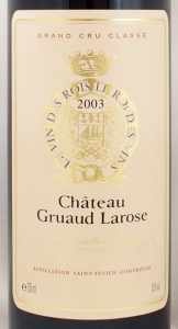 2003年 シャトー グリュオ ラローズ CHATEAU GRUAUD LAROSE の販売