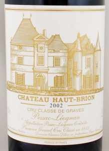 2002年 シャトー オー ブリオン CHATEAU HAUT BRION の販売