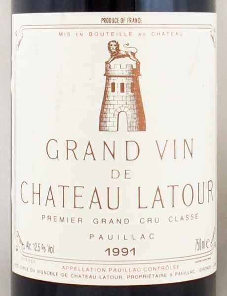 1991年 シャトー ラトゥール CHATEAU LATOUR の販売[ヴィンテージ ...