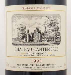 1998年 シャトー カントメルル CHATEAU CANTEMERLE