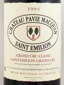 1994年 シャトー パヴィ マカン CHATEAU PAVIE MACQUIN の販売