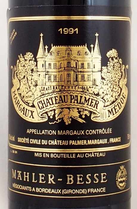 1991年 シャトー パルメ CHATEAU PALMER の販売[ヴィンテージワイン ...