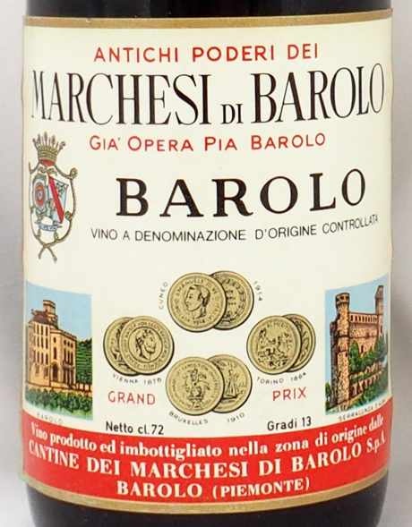 1967年 マルケージ ディ バローロ マルケージ・バローロ社MARCHESI DI BAROLO MARCHESI DI  BAROLOの販売[ヴィンテージワインショップのNengou-wine.com]