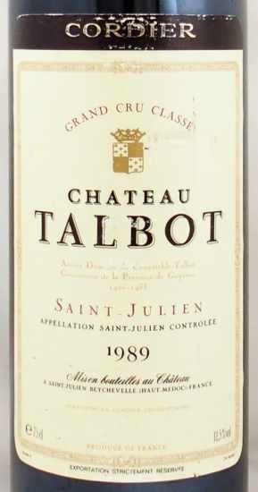 1989年 シャトー タルボ CHATEAU TALBOT の販売[ヴィンテージワイン  