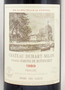 送料無料】1989年 シャトー デュアール ミロン ロートシルト CHATEAU