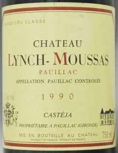 1990年 シャトー ランシュ ムーサ CHATEAU LYNCH MOUSSAS の販売