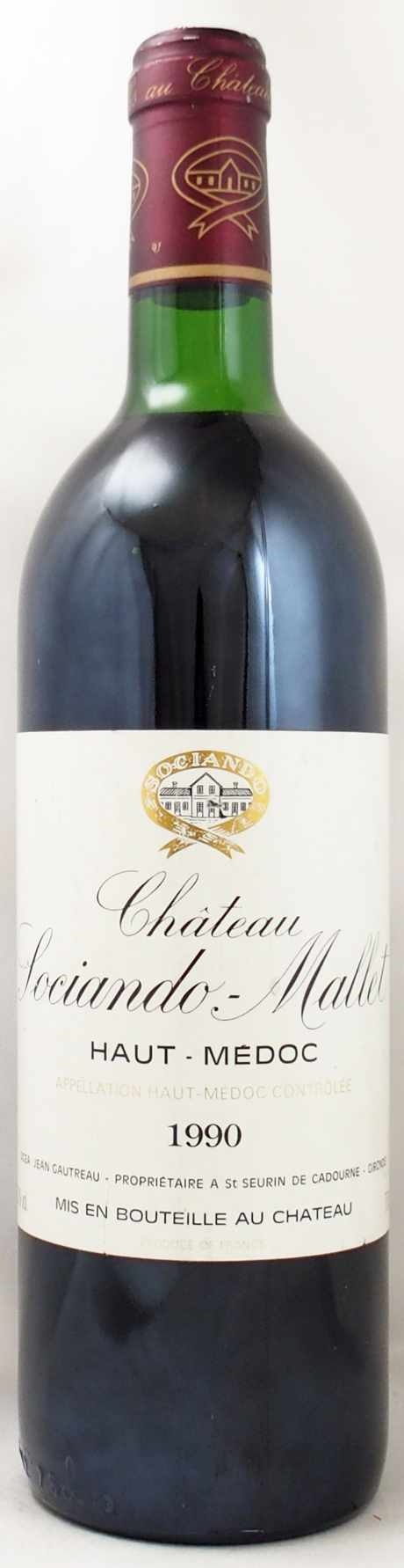 送料無料】1990年 シャトー ソシアンド マレ CHATEAU SOCIANDO MALLET
